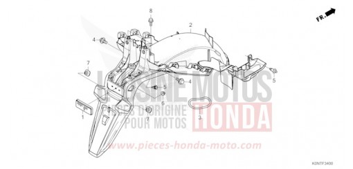 GARDE-BOUE ARRIERE CBF125MEFT de 2026